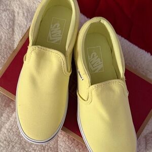 Vans Kids Bright Yellow Slip-On Sneakers